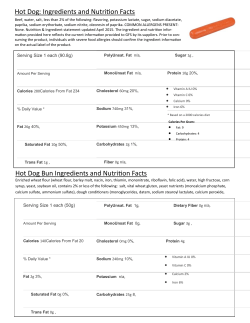 Hot Dog: Ingredients and Nutrition Facts Hot Dog Bun Ingredients