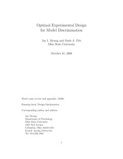 Optimal Experimental Design for Model Discrimination