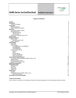 HAWK Series 2xx/3xxE/6xx/6xxE Installation Instructions