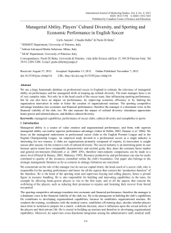 Managerial Ability, Players` Cultural Diversity, and
