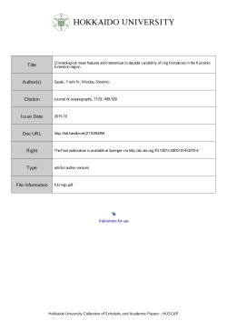 Climatological mean features and interannual to decadal variability