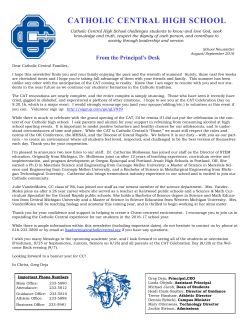 CATHOLIC CENTRAL HIGH SCHOOL