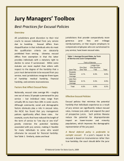 Best Practices for Excusal Policies