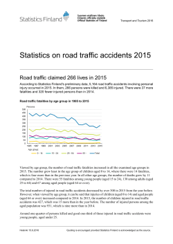 Statistics on road traffic accidents 2015
