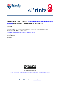 The Electrochemical Generation of Ozone: A Review.