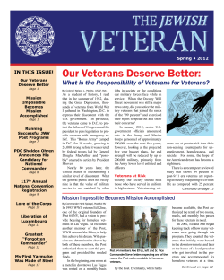 THE JEWISH THE JEWISH - Jewish War Veterans of the USA