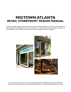 RETAIL STOREFRONT DESIGN MANUAL