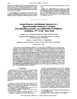 Crystal structure and molecular geometry of a square