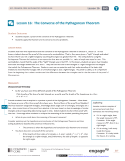 The Converse of the Pythagorean Theorem