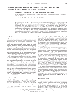Vibrational Spectra and Structure of CH3Cl: H2O, CH3Cl: HDO, and