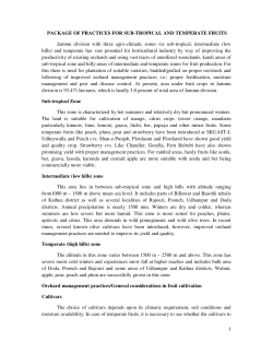 Package of Practices for Sub-Tropical and Temperate Fruits