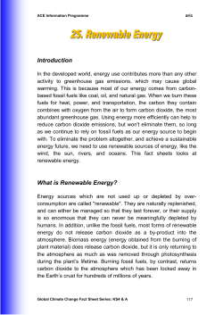 Climate Change Fact Sheet Series