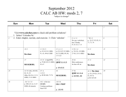 September 2012 CALC AB HW: mods 2, 7