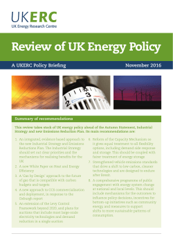 Review of UK Energy Policy