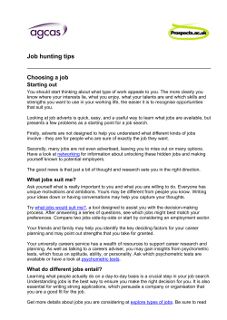 Job hunting tips - SOAS University of London
