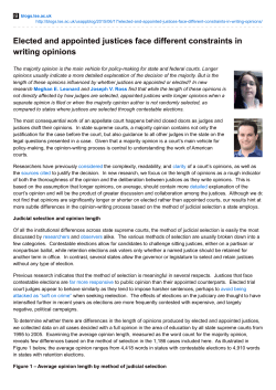 Elected and appointed justices face different constraints in writing