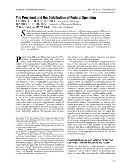 The President and the Distribution of Federal Spending