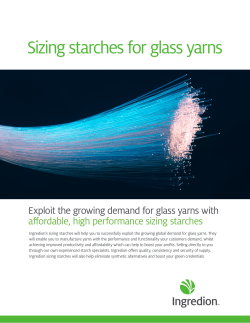 Sizing starches for glass yarns
