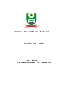 POL223 - National Open University of Nigeria