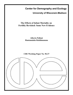 The Effects of Infant Mortality on Fertility Revisited: Some New
