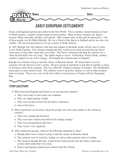 Early European Settlements