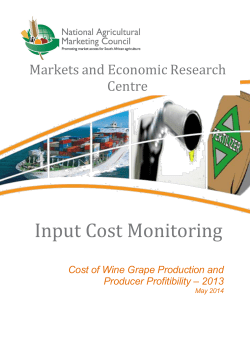 Cost of Wine Grapes Production and Producer Profitability