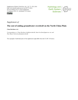 Supplement of The cost of ending groundwater overdraft on the