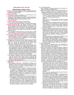 Multi-Employer Citation Policy