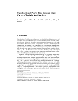 Classification of Poorly Time Sampled Light Curves of