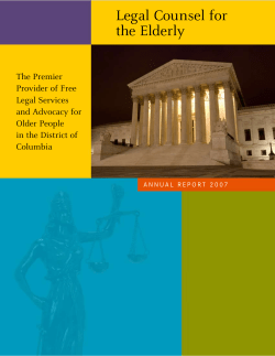 Legal Counsel for the Elderly Annual Report 2007