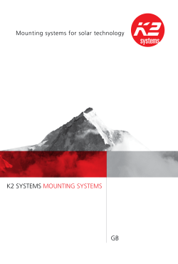 K2 SYSTEMS MOUNTING SYSTEMS GB