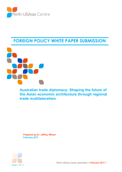 Perth USAsia Centre - Department of Foreign Affairs and Trade