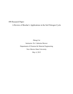 A Review of Biochar`s Applications in the Soil Nitrogen Cycle