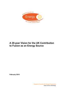 1 Current International Pathway to fusion as an energy source: