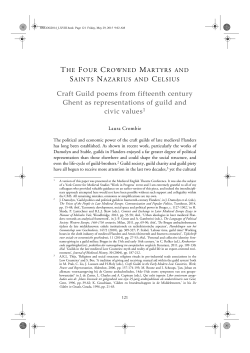 Craft Guild poems from fifteenth century Ghent as representations of