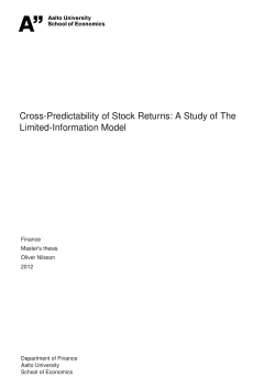Cross-Predictability of Stock Returns: A Study of The Limited