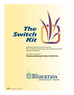 The Switch Kit - Bluegrass Community Bank