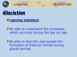 Glaciation - Dalkeith High School