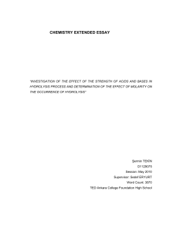 chemistry extended essay