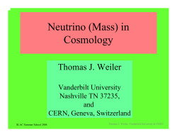 Neutrino (Mass) in Cosmology