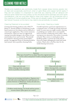 Cleaning Metals Fact Sheet