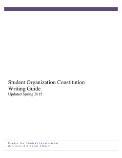 Student Organization Constitution Writing Guide