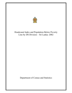 Headcount Index and Population Below Poverty Line by DS Division