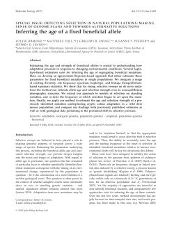 Inferring the age of a fixed beneficial allele