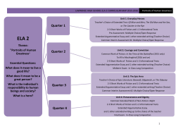 ELA 2 Curriculum Map - Lawrence Public Schools
