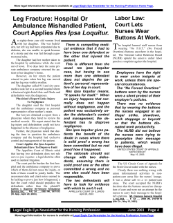 Leg Fracture: Hospital Or Ambulance Mishandled Patient, Court