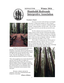 inter 2016 Newslette - Humboldt Redwoods State Park