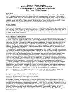 Document-Based Question Medical Practices on the Civil War