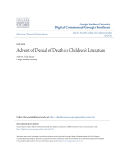 Advent of Denial of Death in Children`s Literature