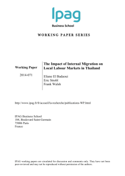 The Impact of Internal Migration on Local Labour Markets in